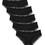 Iris & Lilly Damen Hipster-Unterwäsche Baumwolle und Spitze
