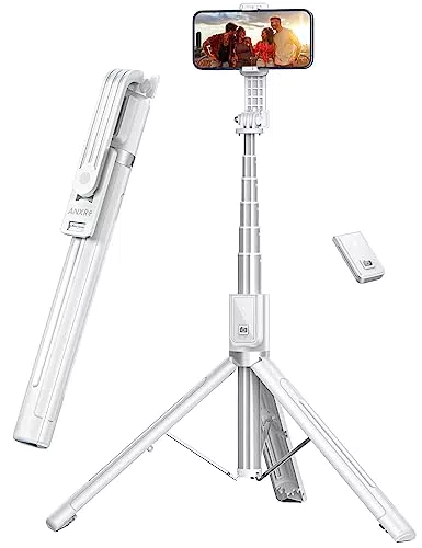 ANXRE Handy Stativ 150 cm mit Fernauslöser – All-in-One Selfie Stick für Smartphones