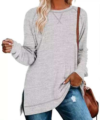 Aokosor Damen Pullover Elegant – Strickpullover Langarmshirt für Herbst und Winter