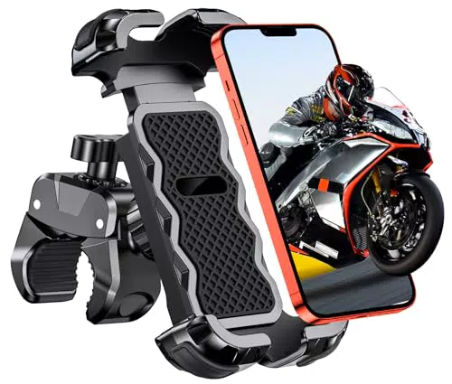 Babacom Handyhalterung für Fahrradlenker und Motorrad – Anti-Shake Smartphone Halterung