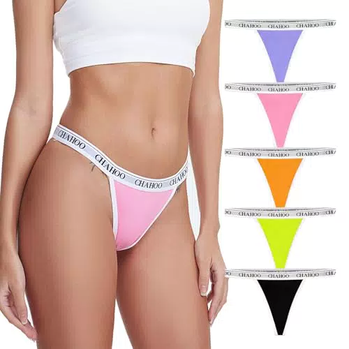 BAJAOEY Damen Baumwoll Tanga Nahtlos T-Back Thongs Sexy Unterwäsche