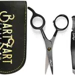BartZart Bartpflege Set mit Schere, Pinzette und Kamm für Augenbrauen und Bart