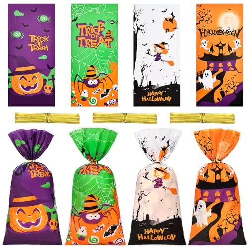 BBLIKE Halloween Tüten für Süßigkeiten und Snacks – Perfekt für Halloween-Feiern
