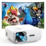 Jimveo 4K Beamer mit Auto Fokus, 4D Trapezkorrektur und WiFi6 - Heimkino Projektor
