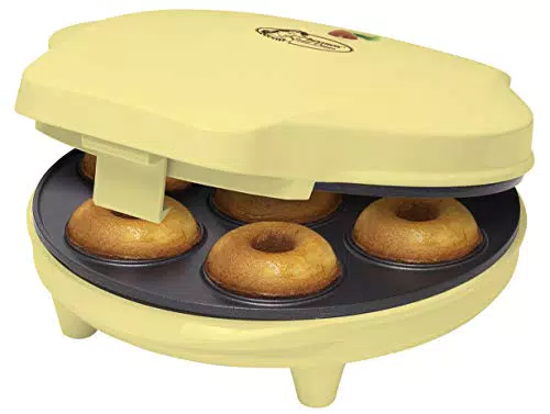 Bestron Donut Maker im Retro Design, Mini-Donut Maker für 7 kleine Donuts