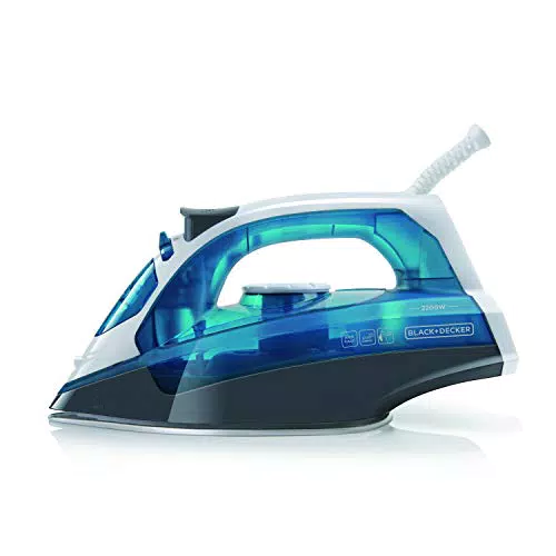 Black+Decker BXIR2200E Dampfbügeleisen mit 2200 Watt und 370 ml Wassertank