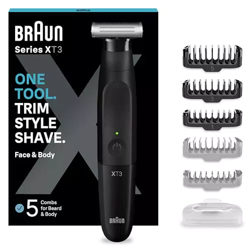 Braun Barttrimmer XT3200 – Profi Haarschneidemaschine für Gesicht und Körper