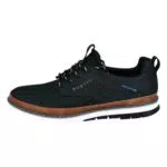 Bugatti Herren Schnürhalbschuh aus atmungsaktivem Materialmix mit Memory Foam - Schwarz