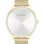 Calvin Klein Damen Analog Quarzuhr mit Edelstahl-Mesh-Armband - Modell 25200003