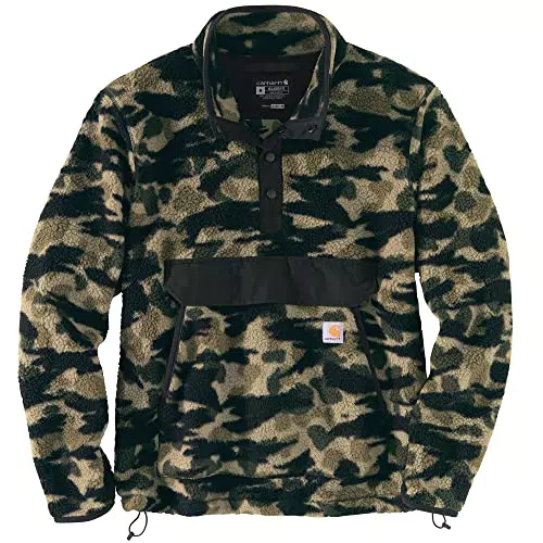 Carhartt Herren Relaxed Fit Fleece Pullover Sweater, Blind Duck Camo