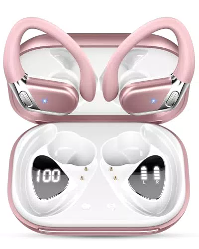 chalvh Bluetooth Kopfhörer Sport, Kabellose In-Ear Kopfhörer mit CVC8.0 Noise Cancelling