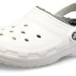 Crocs unisex-adult Classic Lined Clog Clog, White/Grey