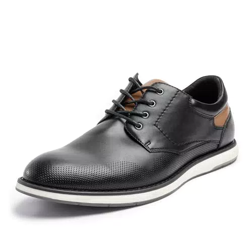 Cusolemore Herren Schnürhalbschuhe Oxfords mit weichem Innenfutter und TPR-Außensohle