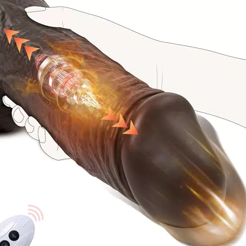 Realistischer Dildo Vibrator 3-in-1 mit 9 Vibrationsmodi und Heizung für Paare