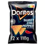 Doritos Sweet Chili Pepper - Tortilla Nachos mit süßem Chili-Geschmack - Herzhafter Snack zum Knabbern aus Mais
