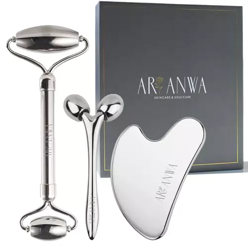 ARI ANWA Skincare® Gua Sha Stein für Face Yoga - Hochwertiges Liftingtool mit E-Book