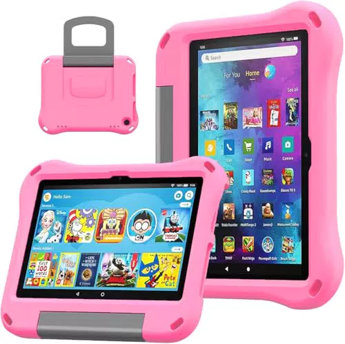 Amazon Fire HD 8 Tablet Hülle für Kinder, Stoßfeste Tragegriff-Stand Kinderhülle für Amazon Kindle Fire HD 8/8 Plus (12./10. Generation)