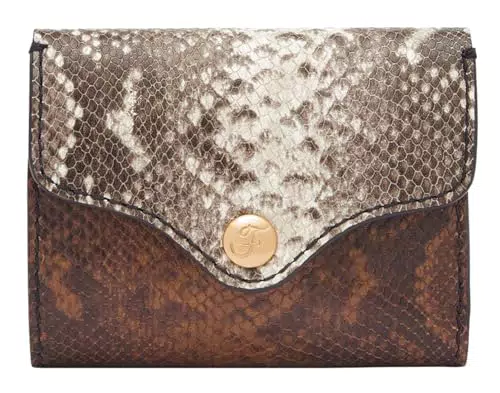Fossil Damen Geldbörse Trifold Heritage Leder Python-Optik, SL8282874