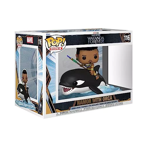 Funko Pop! Ride: Black Panther - Namor mit Orca - Offizielle Sammelfigur