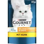 PURINA Gourmet Perle Erlesene Streifen in Gelee - Nassfutter für Katzen, 96 Portionsbeutel, Sorten-Mix