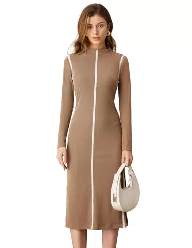 GRACE KARIN Langarm Kleid für Damen – Stilvolles Business Outfit für Hochzeitsgäste