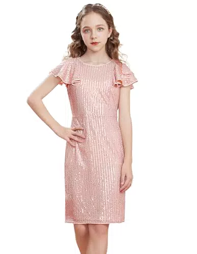 GRACE KARIN Prinzessin Kleid Pailletten für Blumenmädchen zur Hochzeit