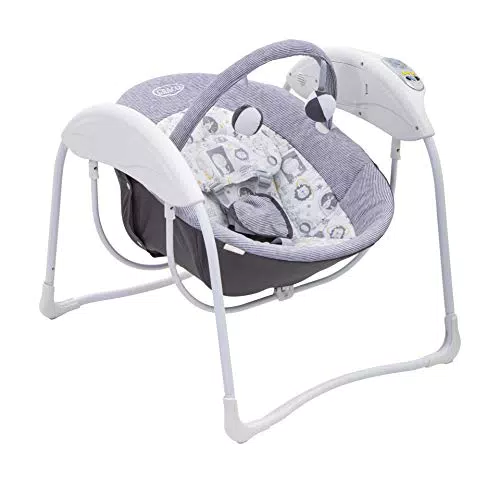 Graco Glider Lite elektrische Babyschaukel mit 6 Geschwindigkeiten und Musik
