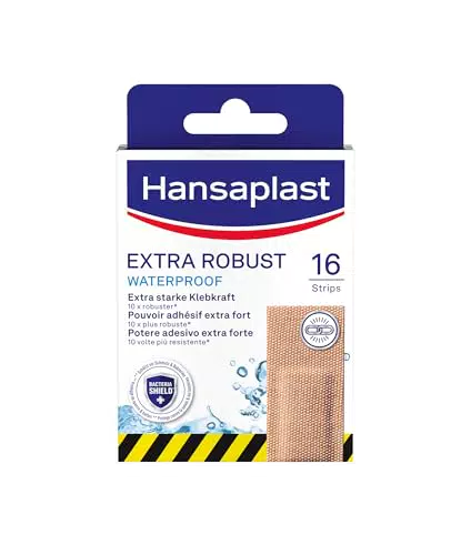 Hansaplast Extra Robust Wasserfestes Textilpflaster – Flexibel und Atmungsaktiv