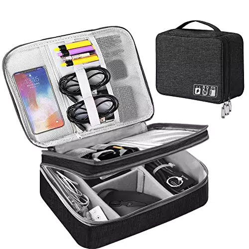 HCFGS Organizer Tasche für Reise - Multifunktionales Elektronik Etui, wasserdicht und stoßfest