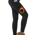 ineepor Thermo Leggings Damen - Fleecegefütterte, wasserdichte Sportleggings für Winter
