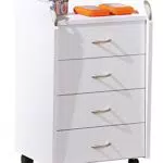 Inter Link Rollcontainer mit Schubladen -Bürocontainer Standcontainer - Rollschrank Schubladenkommode Büroschrank 4 Sonoma Eiche Novi