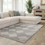 Interiyou Kurzflor Teppich Cannes - Skandinavisches Boho Muster mit 3D Effekt