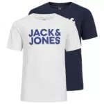 JACK & JONES JUNIOR Jungen Jjecorp logo t-shirt med rund hals 2pk Jnr T Shirt