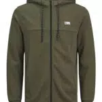 JACK & JONES Herren Kapuzenjacke mit Reißverschluss, Schwarz, L