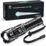 Jayxinli Taschenlampe 500000 Lumen, Aufladbar, Taktische Lampe für Camping und Notfälle