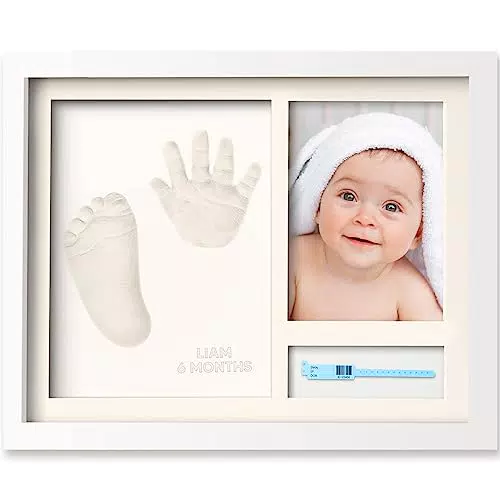 KeaBabies Hand- und Fußabdruck Set für Neugeborene - Gipsabdruck und Bilderrahmen