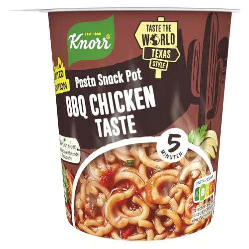 Knorr Pasta Snack Pot BBQ Chicken - Schnelle und leckere Mahlzeit in 5 Minuten