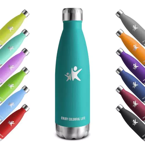 KollyKolla Isolierflasche aus Edelstahl – BPA-frei, auslaufsicher für Sport und Büro