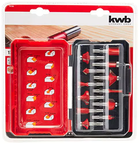 kwb HSS Nutfräser Ø 8 mm, hartmetallbestückt mit präzisem Spannschaft und optimierter Schneidengeometrie für ein exaktes Fräsbild
