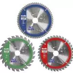 kwb Kreissägeblatt-Set 210 mm für Holz und Plattenmaterialien mit Reduzierringen