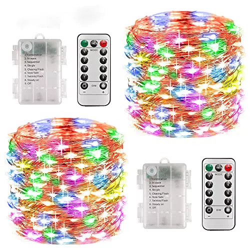 LEDYA Lichterkette für Innen und Außen mit Timer – 100 LEDs für Garten und Party