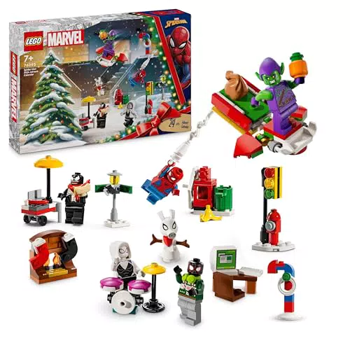 LEGO Spider-Man Adventskalender 2024 – Spielzeug für Jungen und Mädchen ab 7 Jahren