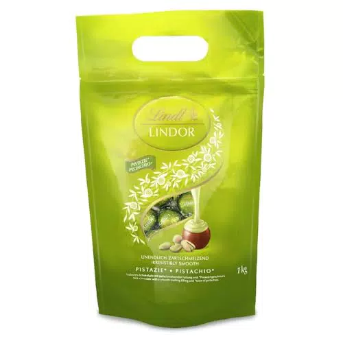 Lindt LINDOR Pralinen mit Pistaziencremefüllung – Großpackung für Genießer