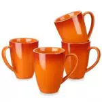 LOVECASA Kaffeebecher Set aus Steinzeug mit Henkel für Kaffee und Tee