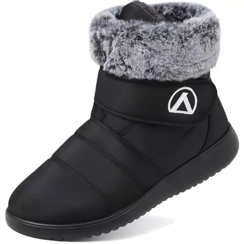 Lvptsh Wasserdichte Schneestiefel für Damen und Herren, gefüttert, warm und leicht