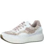 Marco Tozzi Damen Plateau Sneaker mit Hahnentrittmuster elegant und vielseitig