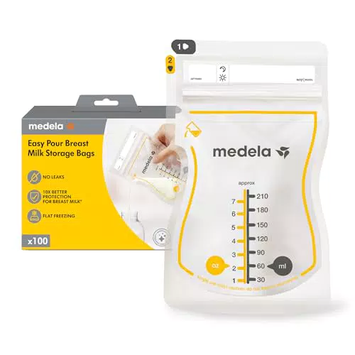Medela Easy Pour Muttermilchbeutel 210 ml – Auslaufsicher und BPA-frei