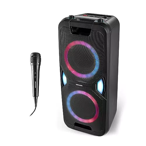 MEDION P61468 Party-Soundsystem mit Mikrofon, Bluetooth 5.0 und Akku