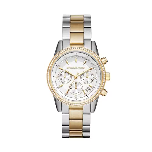 Michael Kors Damenuhr Ritz - Silbernes Edelstahlgehäuse mit Edelstahlarmband
