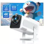 TOPTRO Mini Beamer 4K, Full HD 1080P, tragbarer LED Projektor mit WiFi6 und Bluetooth